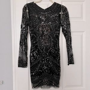 Black Sequin Dress
